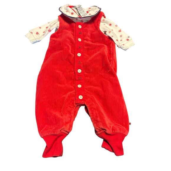 Vintage Tommy Hilfiger Romper & Long Sleeve One Piece Size 0-3 Months Red Sailor - Picture 1 of 4